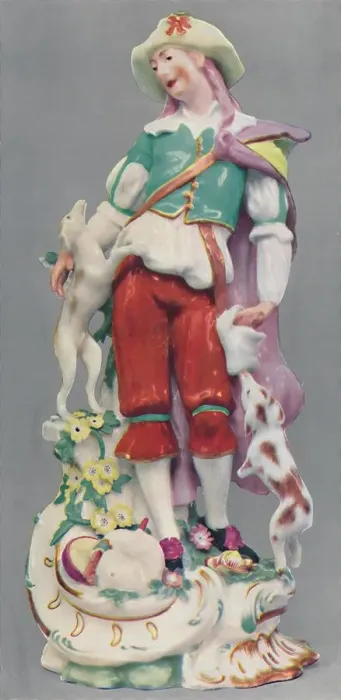 Framed Print : Porcelain figure. Chelsea, about 1760, c1759-1769. Artist: Chelsea factory Framed Print : Porcelain figure. Chelsea, about 1760, c1759-1769. Artist: Chelsea factory