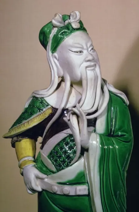 Framed Print : A porcelain figure of Kuan-ti, a war-god, 17th century Framed Print : A porcelain figure of Kuan-ti, a war-god, 17th century