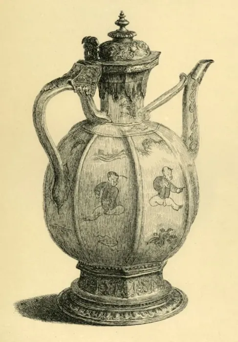 Framed Print : Porcelain pot, 16th century?, (1881). Creator: Z Pritchard