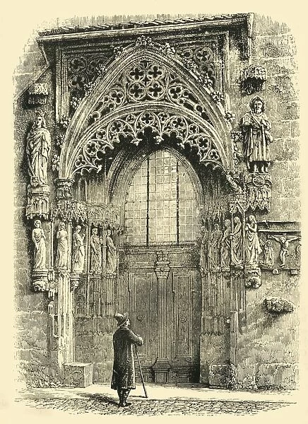 Porch of St. Sebalds Church, Nuremberg, 1890. Creator: Unknown