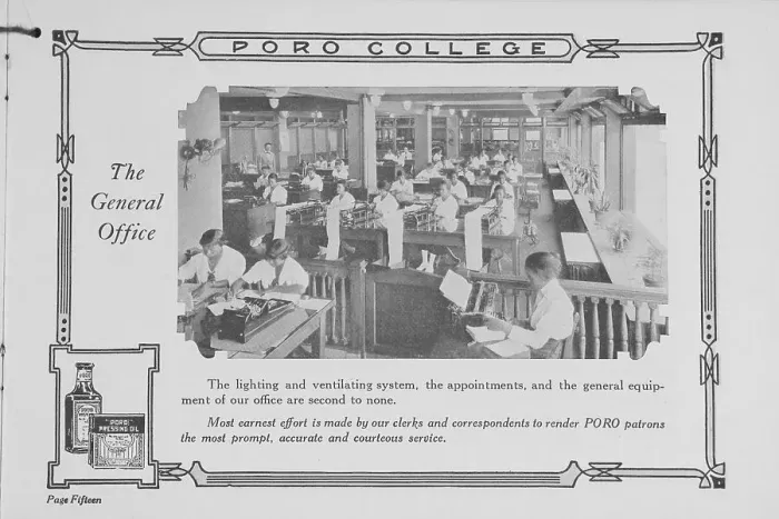 Framed Print : Poro College; The general office, 1922. Creator: Unknown Framed Print : Poro College; The general office, 1922. Creator: Unknown