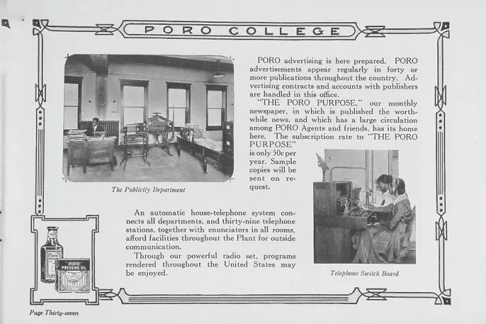 Framed Print : Poro College; The publicity department; Telephone switch board, 1922. Creator: Unknown Framed Print : Poro College; The publicity department; Telephone switch board, 1922. Creator: Unknown