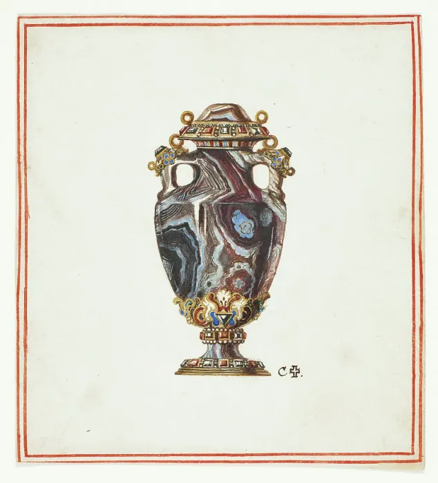 Framed Print : Porphyry Vase, n.d. Creator: Giuseppe Grisoni