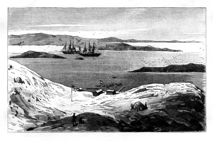 Framed Print : The port of Angra Pequena, Namibia, 19th century Framed Print : The port of Angra Pequena, Namibia, 19th century