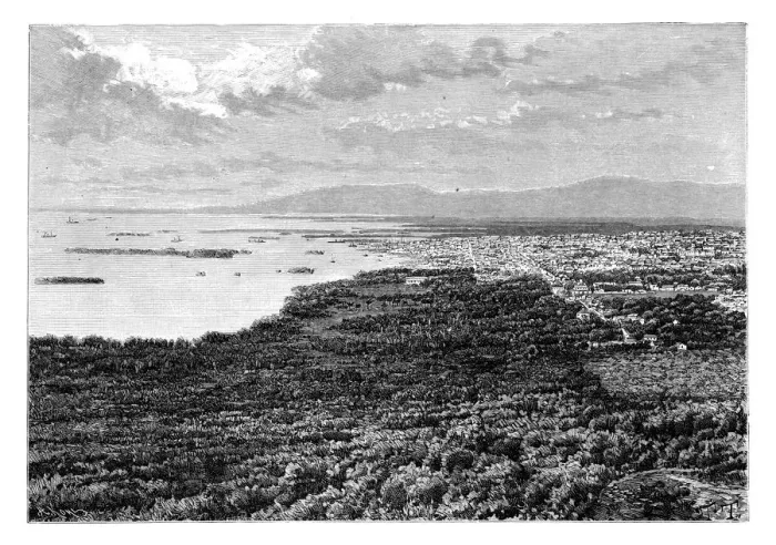 Framed Print : Port-Au-Prince, Haiti, c1890. Artist: A Kohl Framed Print : Port-Au-Prince, Haiti, c1890. Artist: A Kohl