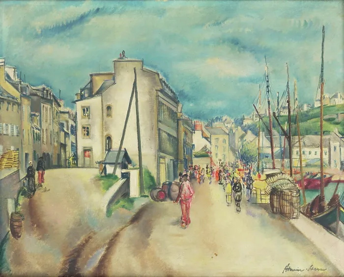 Framed Print : Port in Audierne, c1935. Creator: Armin Stern Framed Print : Port in Audierne, c1935. Creator: Armin Stern