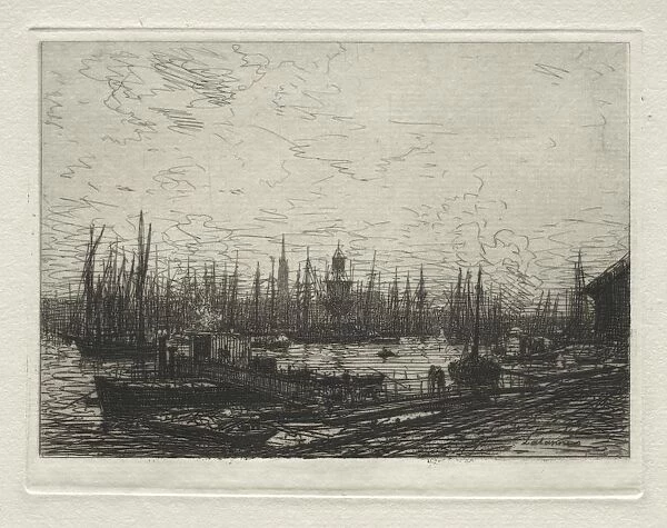 The Port of Bordeaux, Evening. Creator: Maxime Lalanne (French, 1827-1886)