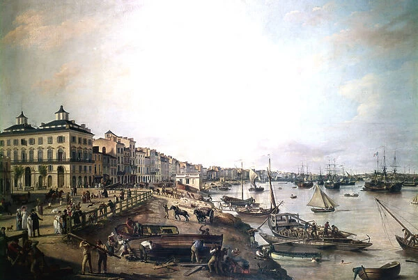 The Port of Bordeaux, France, 1804. Artist: Pierre Lacour I