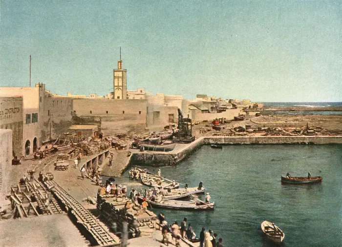 Framed Print : Port de Casablanca; Afrique du nord, 1914. Creator: Jules Gervais-Courtellemont Framed Print : Port de Casablanca; Afrique du nord, 1914. Creator: Jules Gervais-Courtellemont