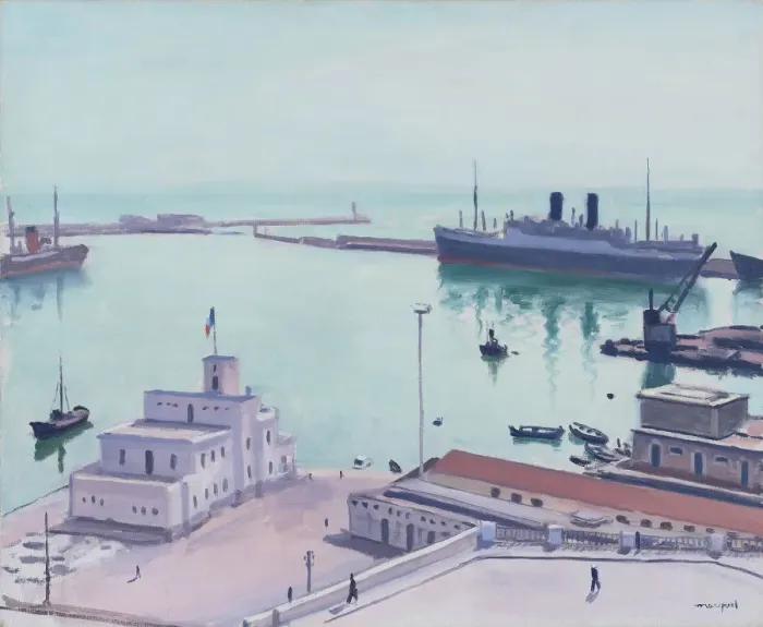 Framed Print : Port d Alger (La Douane ou l Amiraute)