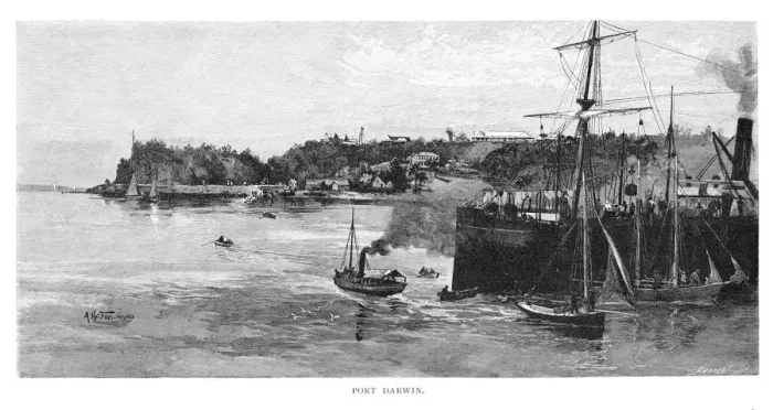 Framed Print : Port Darwin, 1886. Artist: Albert Henry Fullwood Framed Print : Port Darwin, 1886. Artist: Albert Henry Fullwood