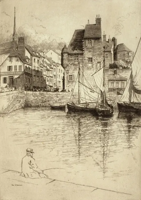 Framed Print : Port d'Honfleur, c1900-1938. Creator: George Charles Aid. Port d'Honfleur, c1900-1938. Creator: George Charles Aid Framed Print : Port d'Honfleur, c1900-1938. Creator: George Charles Aid. Port d'Honfleur, c1900-1938. Creator: George Charles Aid