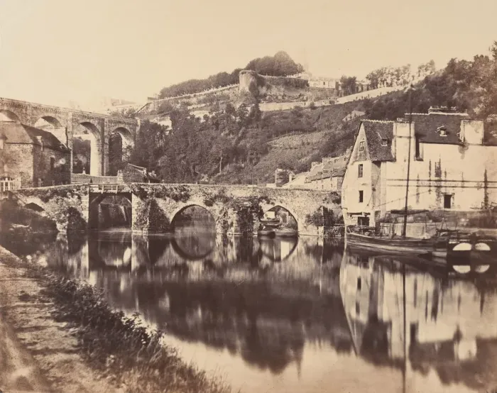 Framed Print : Port de Dinan, Brittany, 1856. Creator: WA Mansell Framed Print : Port de Dinan, Brittany, 1856. Creator: WA Mansell