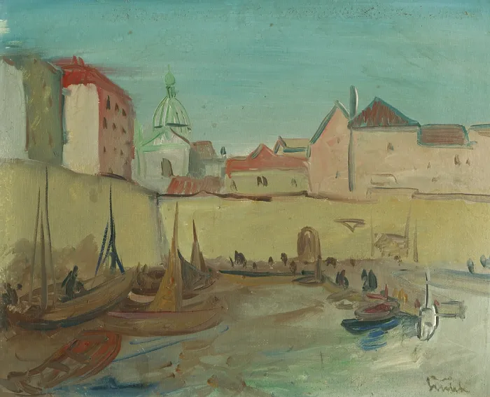 Framed Print : Port of Dubrovnik, 1920-1935. Creator: Vaclav Srutek Framed Print : Port of Dubrovnik, 1920-1935. Creator: Vaclav Srutek