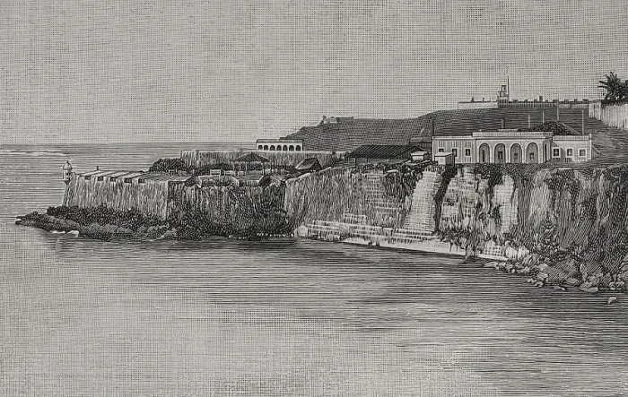 Framed Print : Port entrance, San Juan, Puerto Rico, 1898. Creator: Unknown Framed Print : Port entrance, San Juan, Puerto Rico, 1898. Creator: Unknown