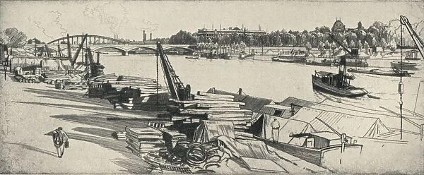 The Port Henri IV, 1915. Artist: Raymond Ray-Jones