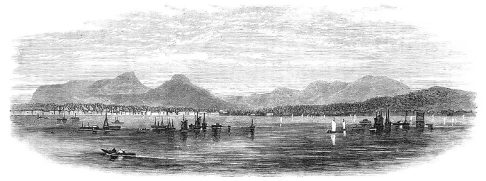 Framed Print : The Port of Hiogo, in the Tsuwa Nada, Japan, lately opened to British vessels, 1868. Creator: Unknown Framed Print : The Port of Hiogo, in the Tsuwa Nada, Japan, lately opened to British vessels, 1868. Creator: Unknown