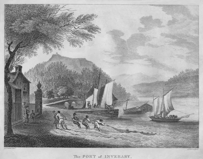 Framed Print : The Port of Inverary, 1804. Artist: James Fittler