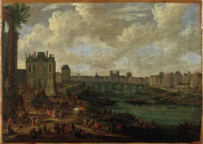 Framed Print : Port de la Conference, circa 1685. Creator: Pieter Casteels Framed Print : Port de la Conference, circa 1685. Creator: Pieter Casteels