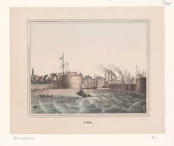 Port of Le Hâvre, 1820-1860. Creator: Anon
