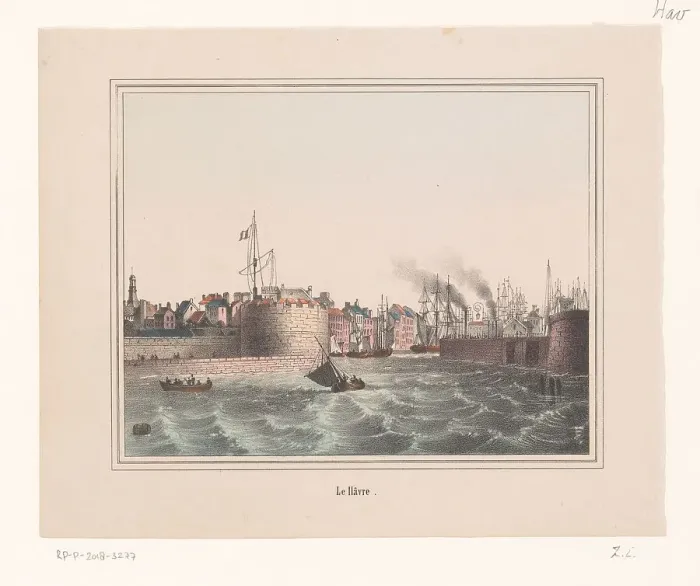 Framed Print : Port of Le Hâvre, 1820-1860. Creator: Anon Framed Print : Port of Le Hâvre, 1820-1860. Creator: Anon