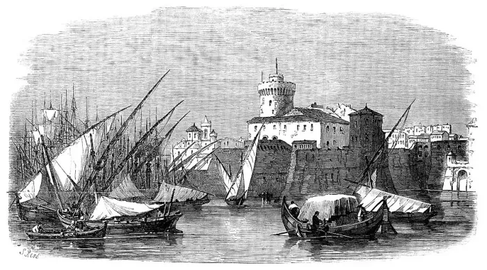 Framed Print : The Port of Leghorn, 1858. Creator:s Read Framed Print : The Port of Leghorn, 1858. Creator:s Read