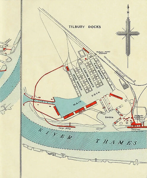 Port of London Authority - Map, 1937. Creator: Unknown