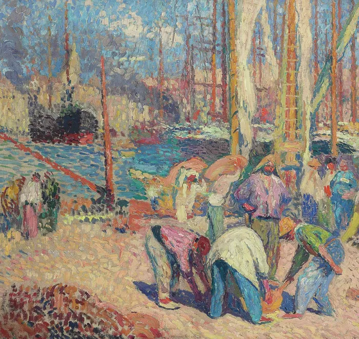 Framed Print : The port of Marseille, 1918-1922. Creator: Martin, Henri (1860-1943) Framed Print : The port of Marseille, 1918-1922. Creator: Martin, Henri (1860-1943)