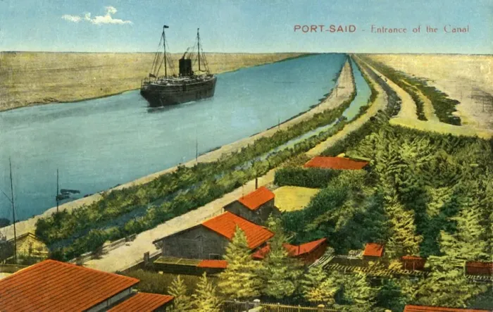 Framed Print : Port-Said - Entrance of the Canal, c1918-c1939. Creator: Unknown Framed Print : Port-Said - Entrance of the Canal, c1918-c1939. Creator: Unknown