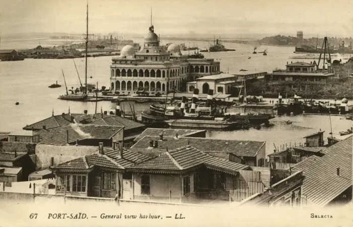 Framed Print : Port-Said. - General view harbour. - LL. c1918-c1939. Creator: Unknown Framed Print : Port-Said. - General view harbour. - LL. c1918-c1939. Creator: Unknown