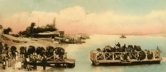 Framed Print : Port Said - Kantara village, c1918-c1939. Creator: Unknown Framed Print : Port Said - Kantara village, c1918-c1939. Creator: Unknown