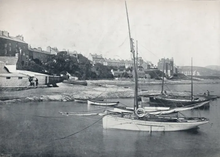 Framed Print : Port St. Mary - The Town and Harbour, 1895 Framed Print : Port St. Mary - The Town and Harbour, 1895