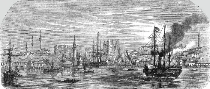 Framed Print : Port and part of the town of Gallipoli, 1854. Creator: Unknown Framed Print : Port and part of the town of Gallipoli, 1854. Creator: Unknown