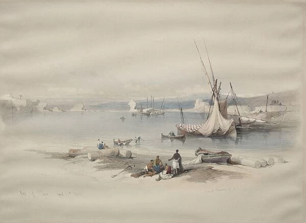 Port of Tyre, 1839. Creator: David Roberts (British, 1796-1864)