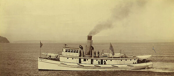 Port side view of small American ship, 1894 or 1895. Creator: Alfred Lee Broadbent
