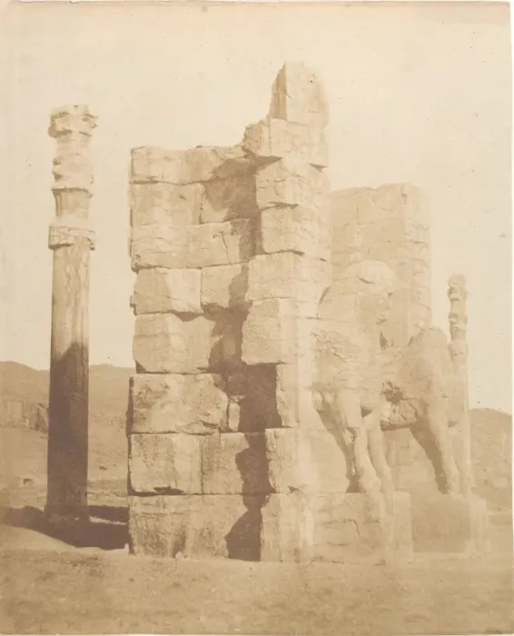 Framed Print : Porta d entrata alla ruine de Persepolis, 1858. Creator: Luigi Pesce Framed Print : Porta d entrata alla ruine de Persepolis, 1858. Creator: Luigi Pesce