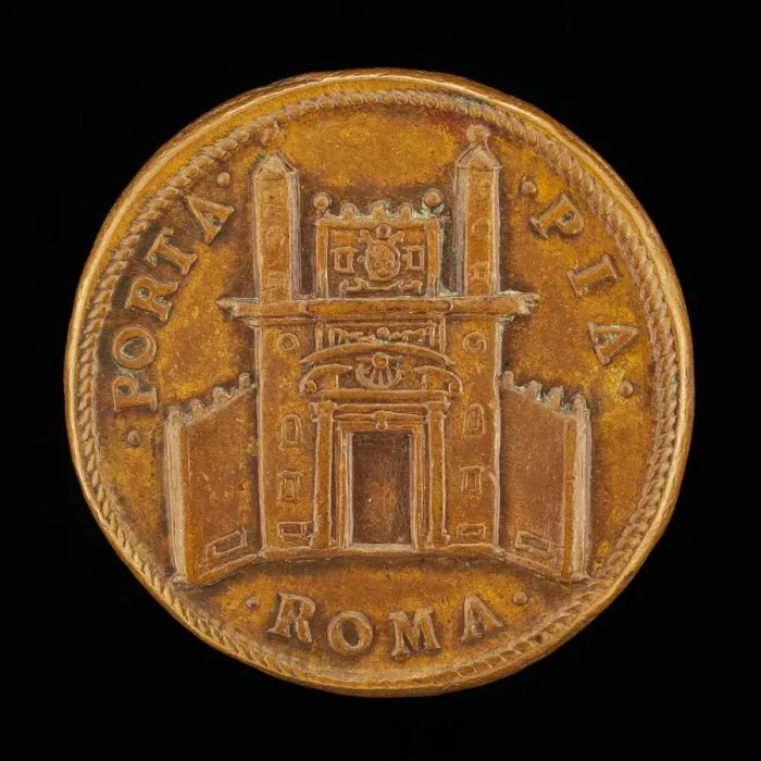 Framed Print : The Porta Pia [reverse], 1561. Creator: Gian Federigo Bonzagna