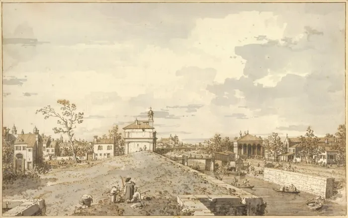 Framed Print : The Porta Portello with the Brenta Canal in Padua, 1740-1743. Artist: Canaletto (1697-1768) Framed Print : The Porta Portello with the Brenta Canal in Padua, 1740-1743. Artist: Canaletto (1697-1768)