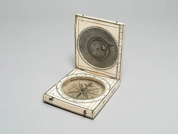 Portable Diptych with Compass, Sundial, and Perpetual Calendar, France, 1660  /  80