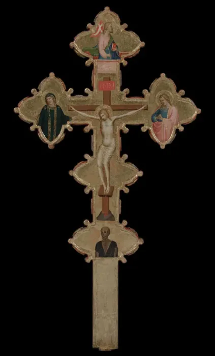 Framed Print : Portable, Double Sided Cross (recto), 1335-1340. Artist: Daddi, Bernardo (1290-1350) Framed Print : Portable, Double Sided Cross (recto), 1335-1340. Artist: Daddi, Bernardo (1290-1350)