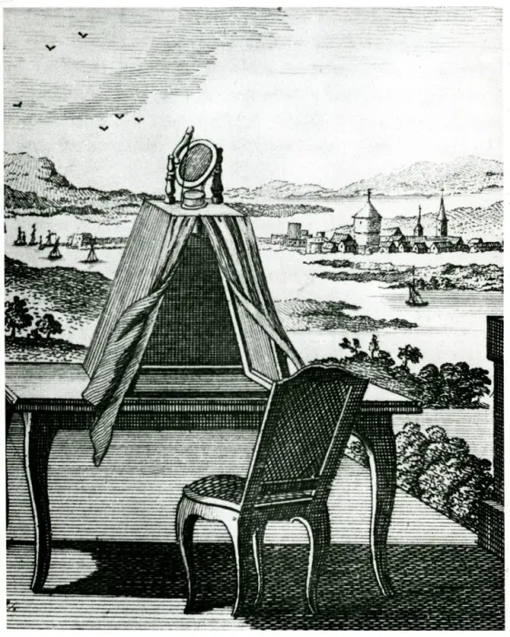 Framed Print : Portable tent type of camera obscura, 1764 Framed Print : Portable tent type of camera obscura, 1764