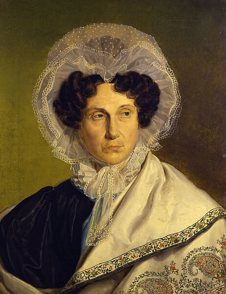 Portait of the Artists Mother, c. 1833. Artist: Rethel, Alfred (1816-1859)