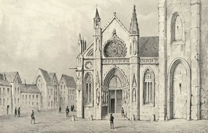 Framed Print : The Portal of the Church of St Jacques la Boucherie, 1915 Framed Print : The Portal of the Church of St Jacques la Boucherie, 1915