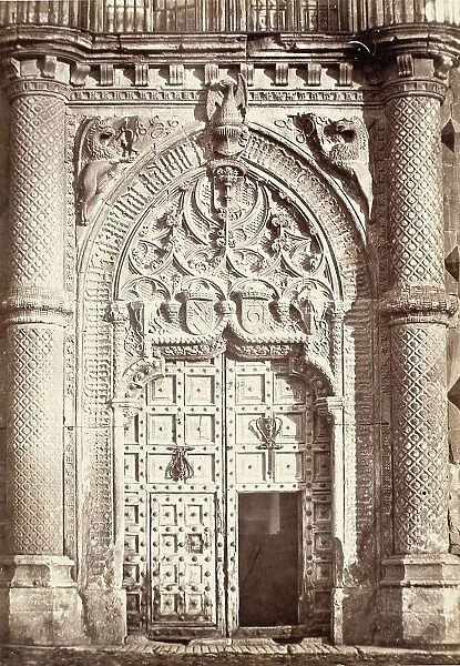 Portal, Mendoza Palace, Guadalajara, 1856. Creator: Charles Clifford