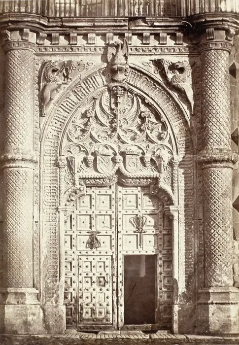 Framed Print : Portal, Mendoza Palace, Guadalajara, 1856. Creator: Charles Clifford Framed Print : Portal, Mendoza Palace, Guadalajara, 1856. Creator: Charles Clifford