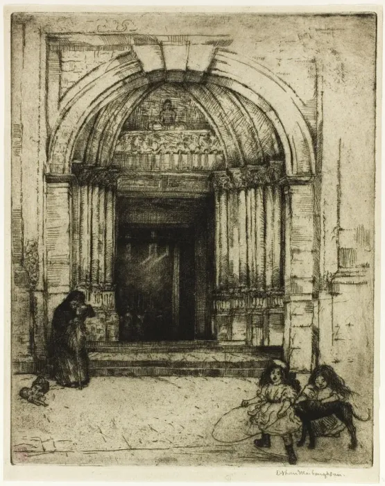 Framed Print : Portal of St. Germain-des-Pres, 1900. Creator: Donald Shaw MacLaughlan Framed Print : Portal of St. Germain-des-Pres, 1900. Creator: Donald Shaw MacLaughlan