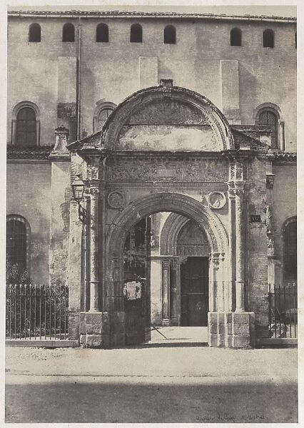 Porte Bachelier, Eglise Saint-Sernin, Toulouse (Haute-Garonne), 1851. Creator: Auguste Mestral