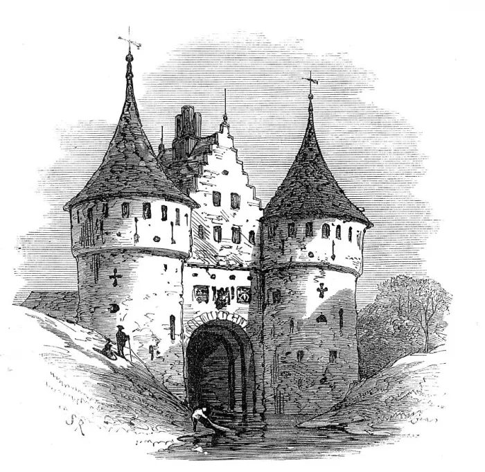 Framed Print : Porte Rabot, Ghent, 1872. Creator: Unknown Framed Print : Porte Rabot, Ghent, 1872. Creator: Unknown