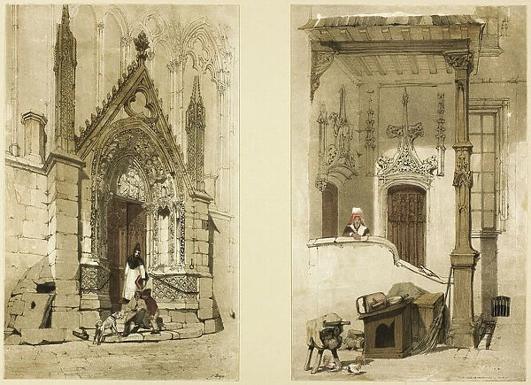 Porte Rouge, Notre Dame, Paris, 1839. Creator: Thomas Shotter Boys