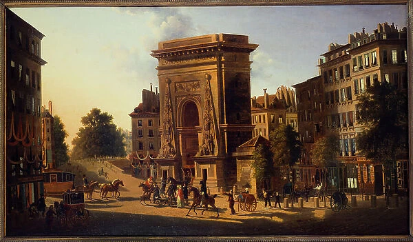 Porte Saint-Denis, 2nd arrondissement, between 1810 and 1830. Creator: Alexandre Pau de Saint-Martin